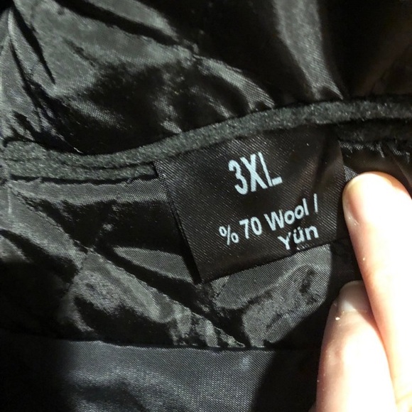 NWT Dewberry Couture Deluxe wool coat black - Picture 6 of 8